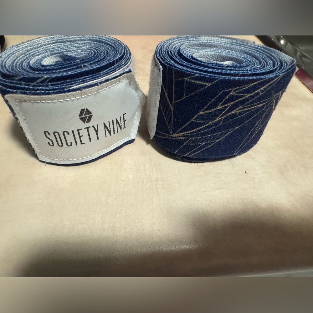 Blue and Gold Boxing Wraps for Enhanced Support